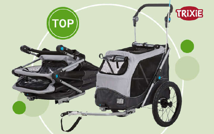 faltbarer hundeanhaenger fuers fahrrad von trixie topartikel